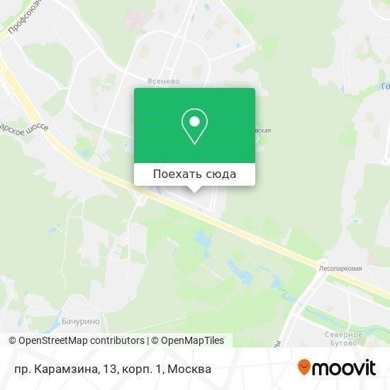 Маршруты общественного транспорта с проспекта Карамзина, 13, корп. 1